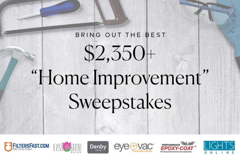 Enter the $2350+ Home Improvement Sweepstakes - LightsOnline Blog