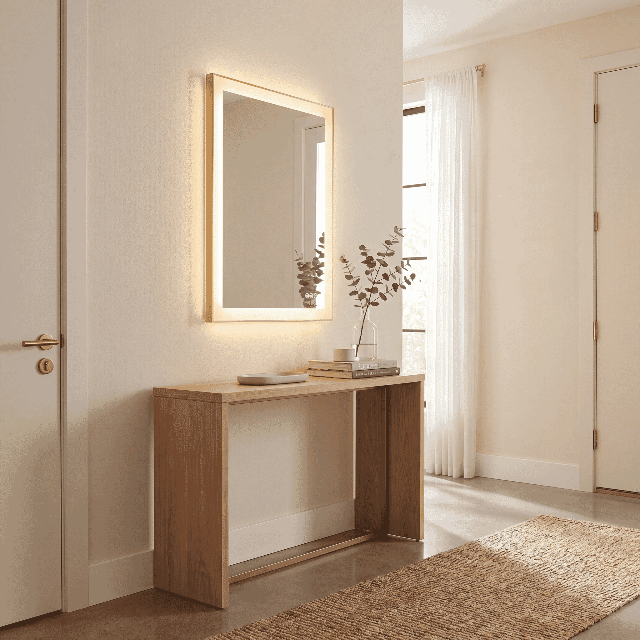 Savoy House 2-1232-24X32 Paulding 32 X 24 inch Gold LED Mirror, Frontlit