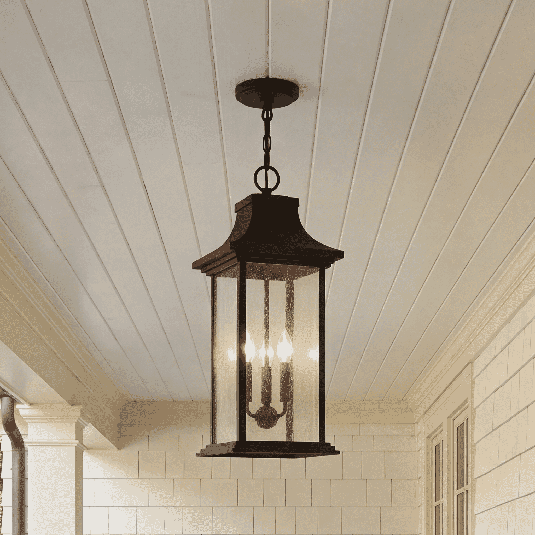 Savoy House Hancock 3-Light Outdoor Ceiling Light In Matte Black - 5-453-BK