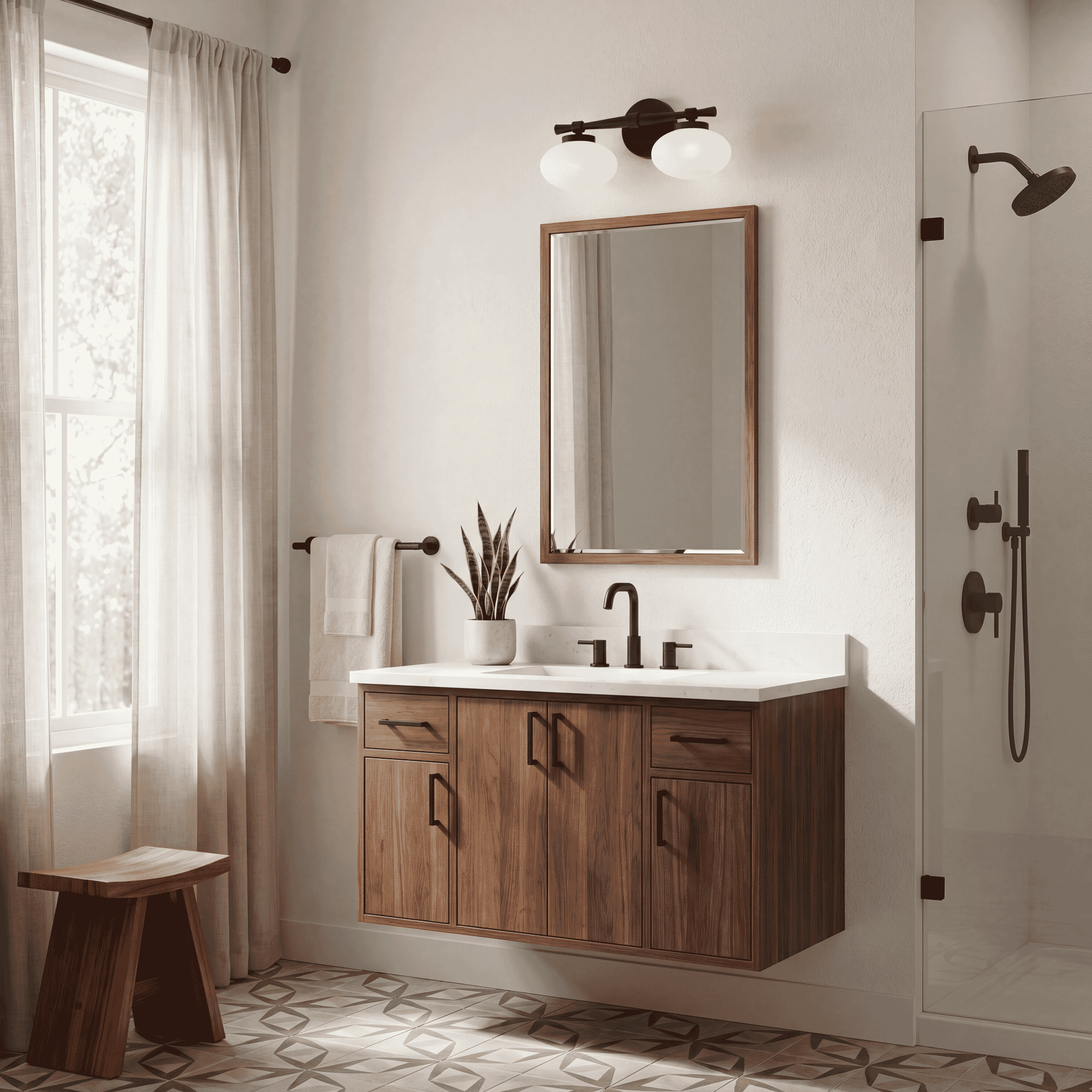 Savoy House 8-1050-2-BK Barrow 2 Light 17 inch Matte Black Bathroom Vanity Light Wall Light