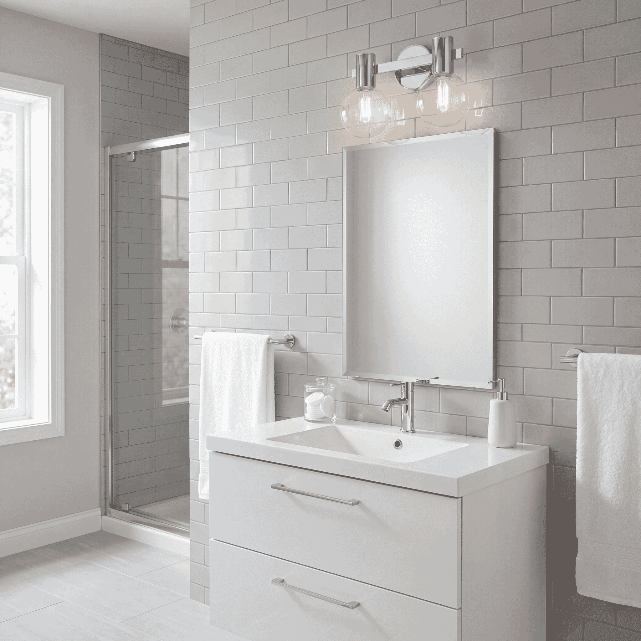 Savoy House 8-3076-2-11 Wright 2 Light 15.5 inch Polished Chrome Bathroom Vanity Light Wall Light