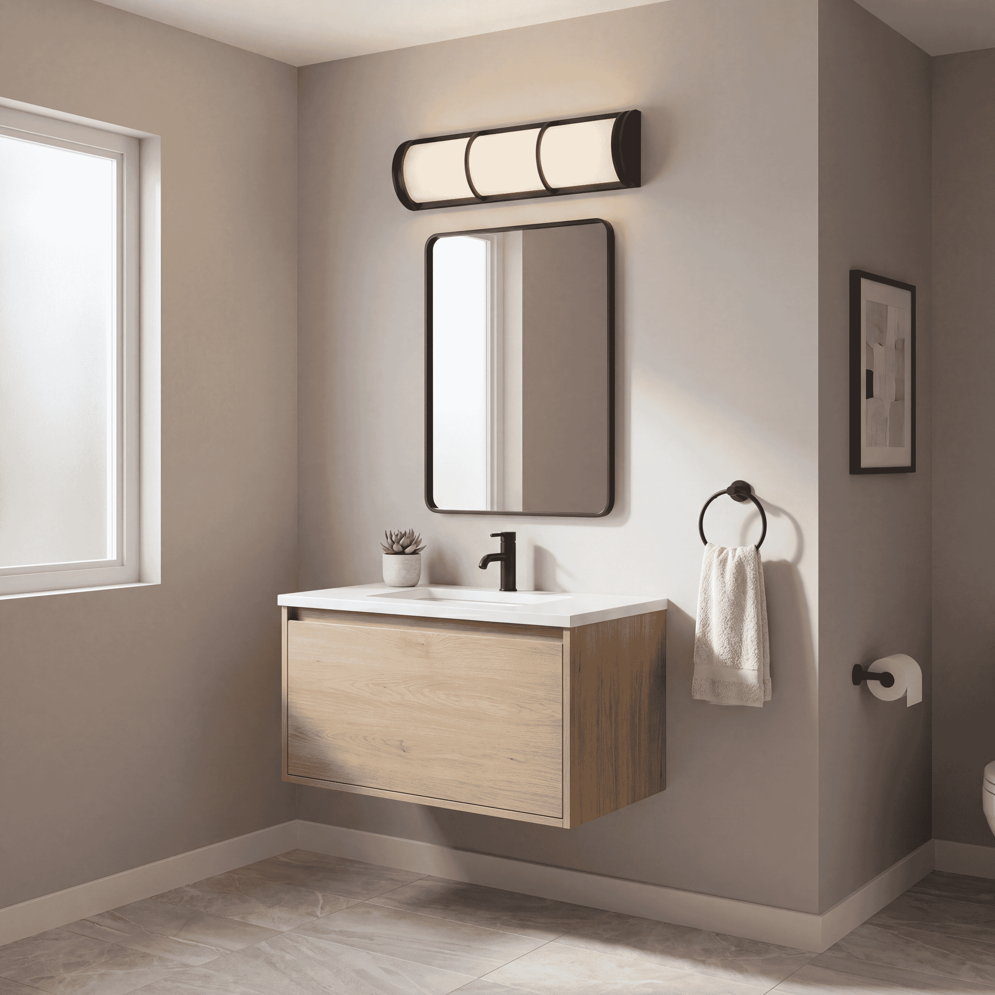 Savoy House 8-4204-16-BK Harper LED 16 inch Matte Black Bathroom Vanity Light Wall Light