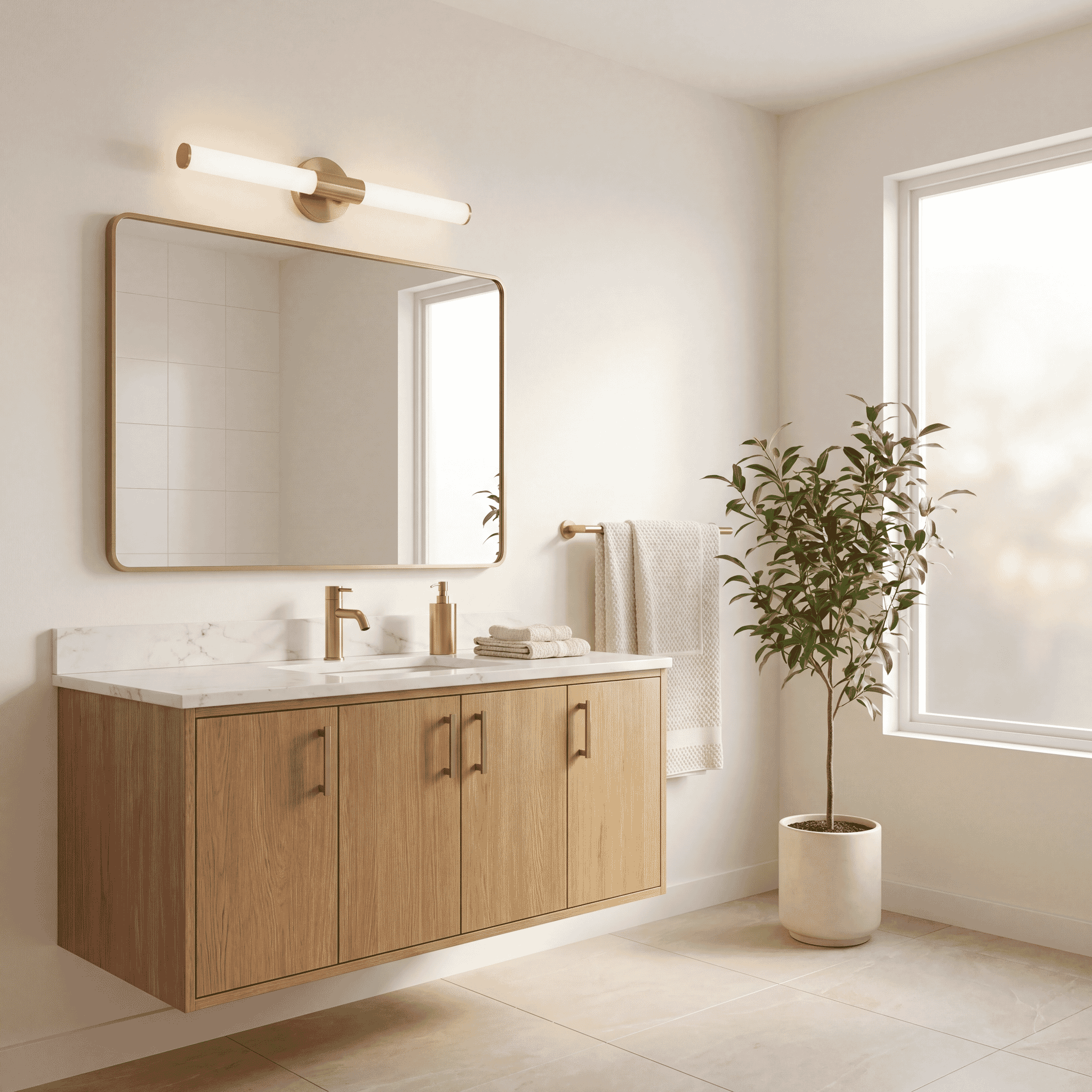 Savoy House 8-9999-24-BR Connor LED 24 inch Brass Vanity Light Wall Light