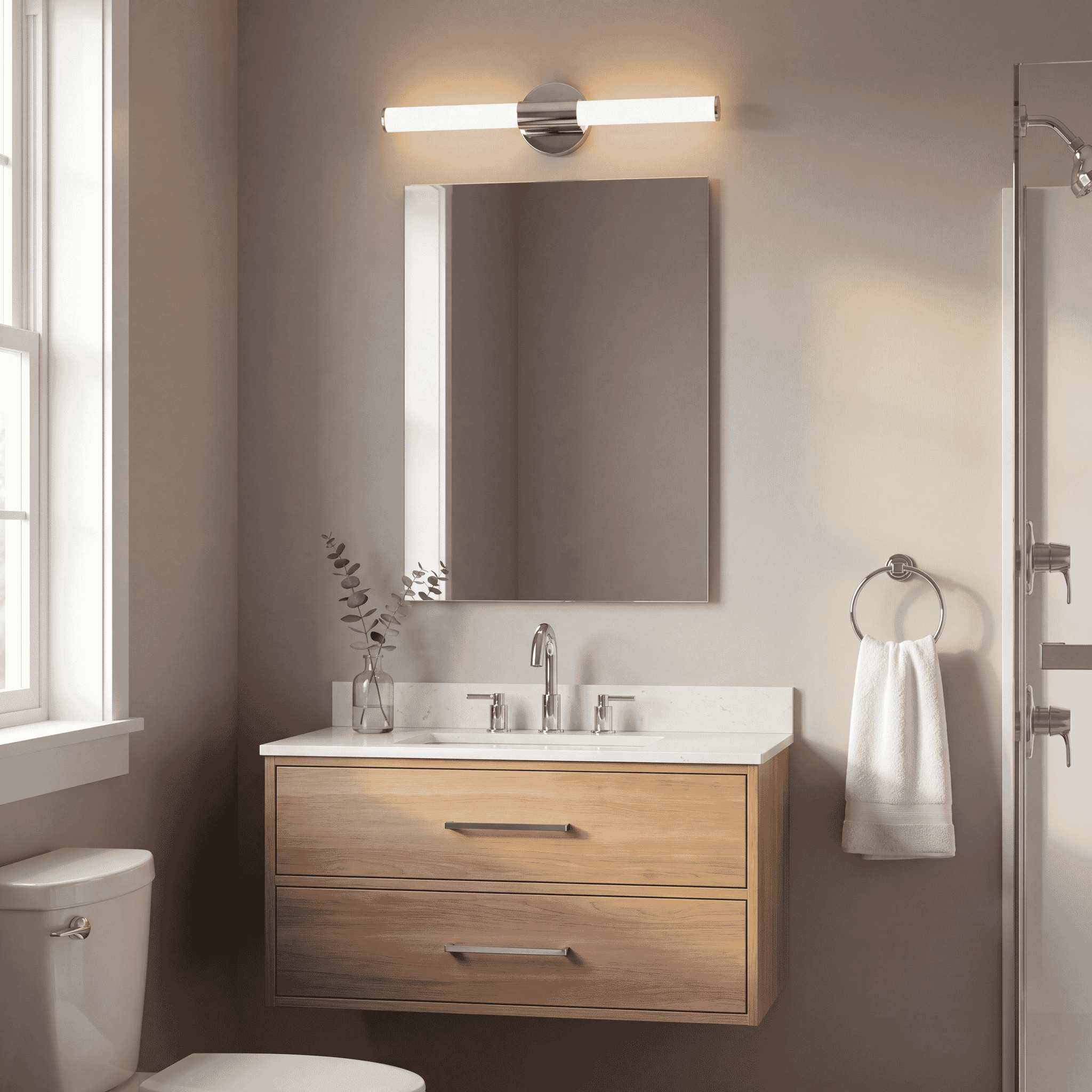 Savoy House 8-9999-24-CH Connor LED 24 inch Chrome Vanity Light Wall Light
