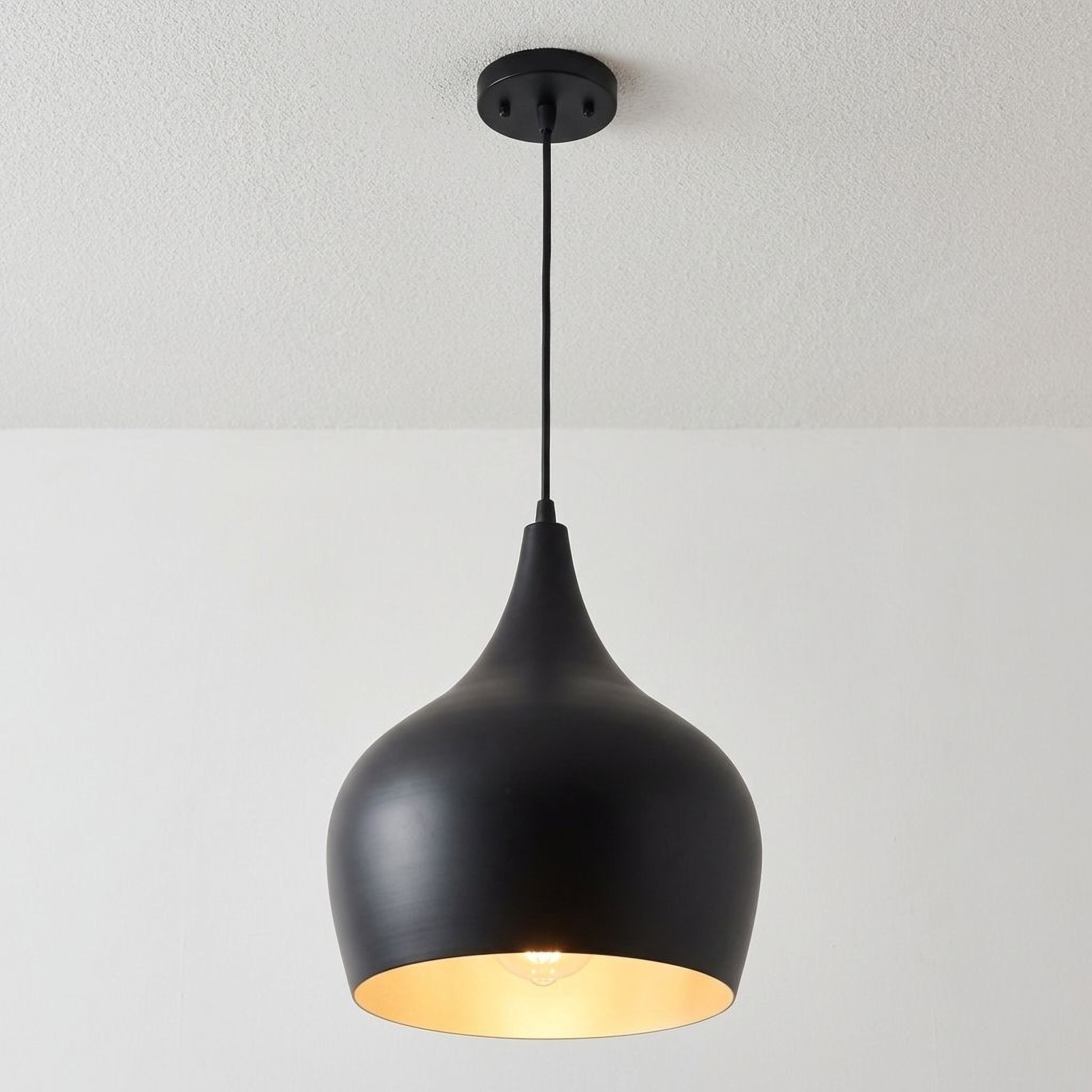 Meridian M70020MBK Modern 1 Light 10.5 inch Matte Black Pendant Ceiling Light