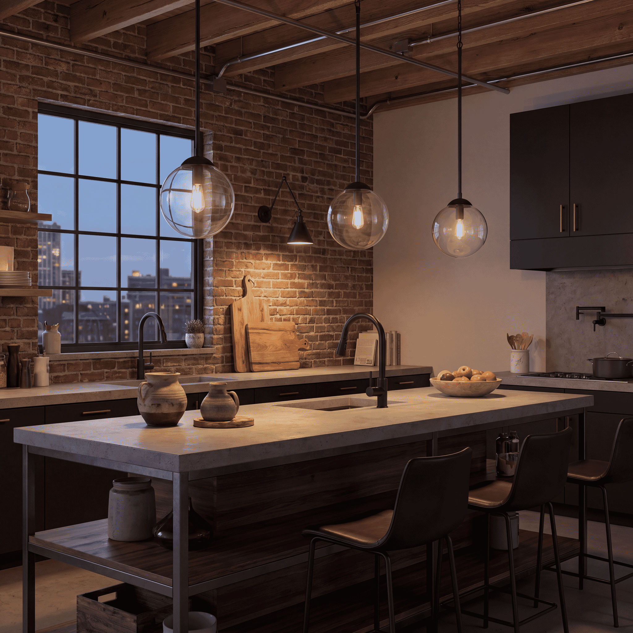 Meridian M70067MBK Industrial 1 Light 8 inch Matte Black Mini-Pendant Ceiling Light
