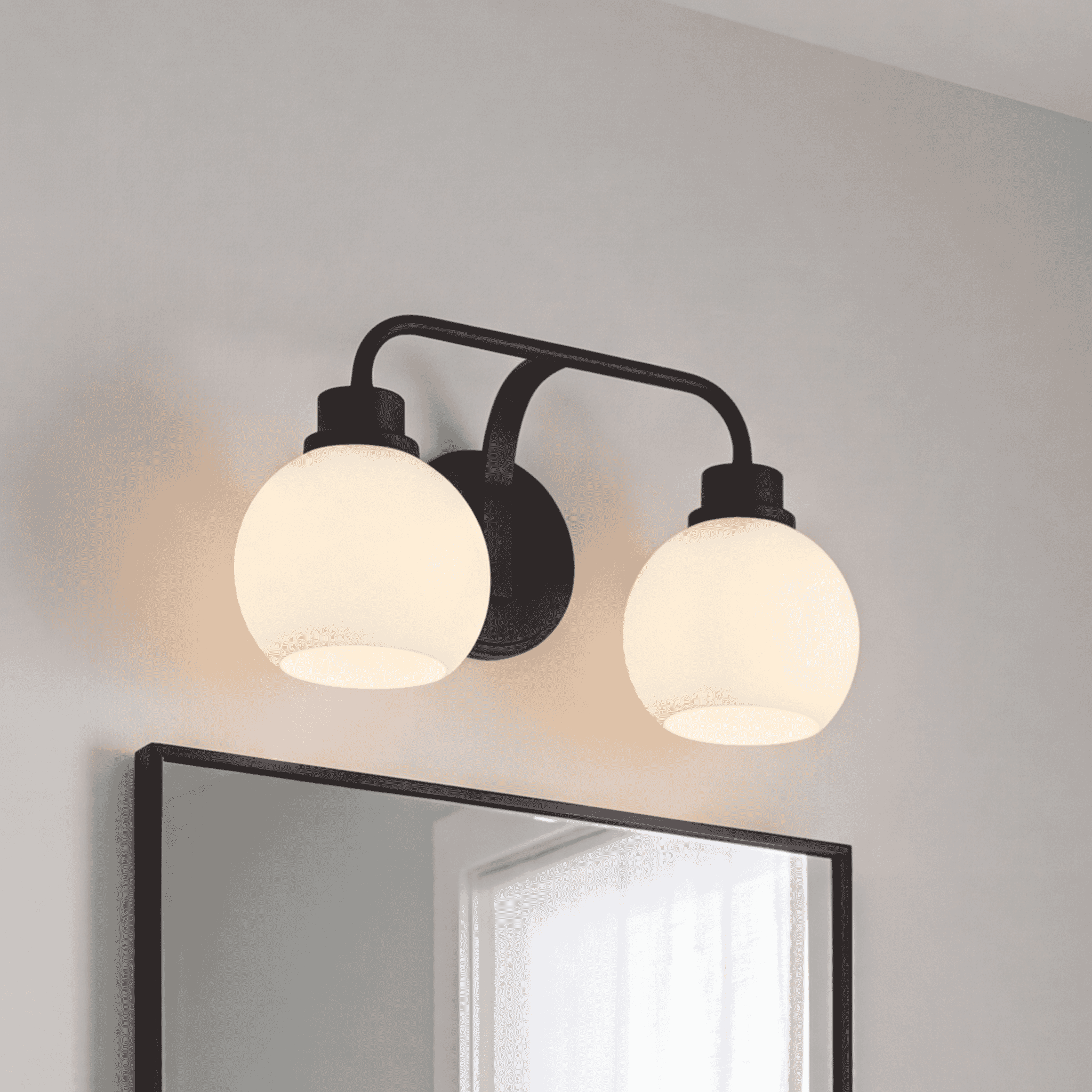 Bathroom Vanity Light in Matte Black