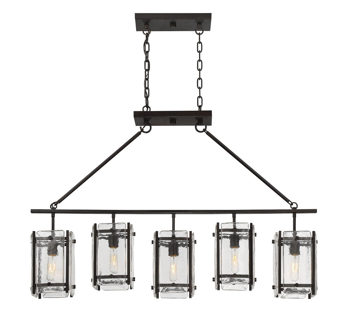 Glenwood by Brian Thomas 5-Light Linear Chandelier in English Bronze - Savoy House 1-3043-5-13