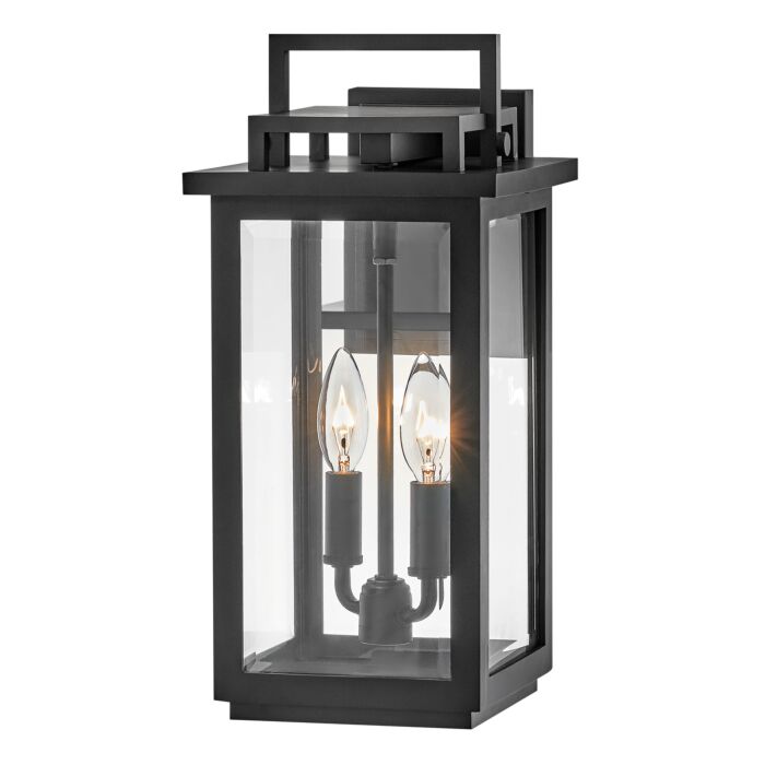 Black LED Wall Mount Lantern from the Winthorpe Collection