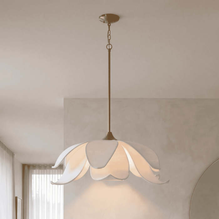 Elsie 6-Light Pendant in Warm Brass by Breegan Jane