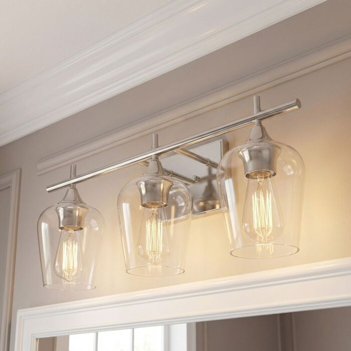 Polished Chrome Octave Bathroom Vanity Light