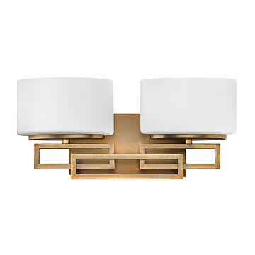 Brushed Bronze Two Light Bath from the Lanza Collection