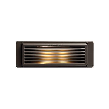 1-Light LED Outdoor Landscape Line Voltage Deck LED in Bronze