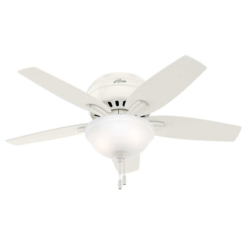 Hunter Newsome Low Profile 2 Light 42 Indoor Ceiling Fan In Fresh