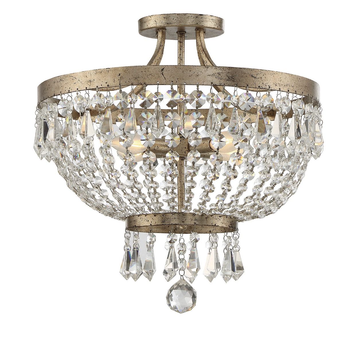 Savoy House Claiborne By Brian Thomas 18 Convertible Crystal Ceiling Light In Avalite